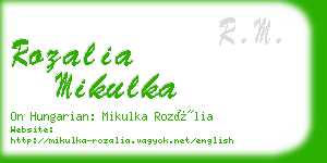 rozalia mikulka business card